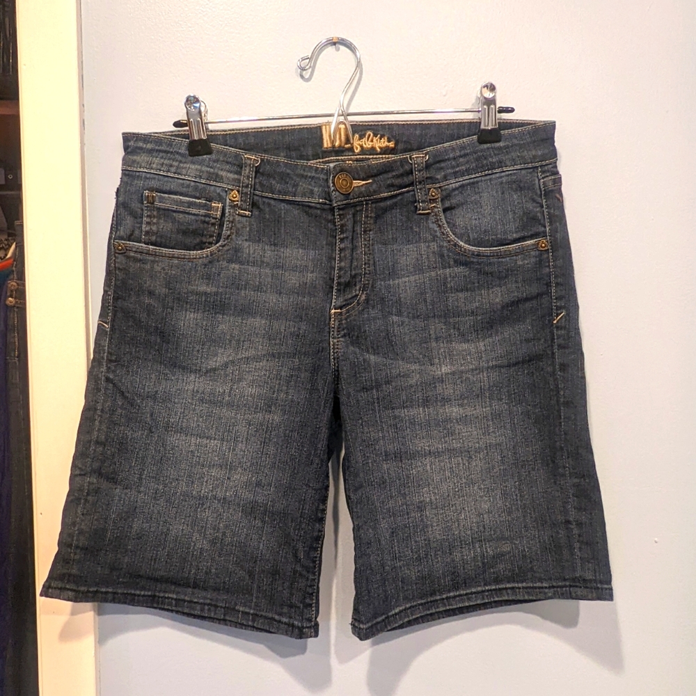 FINAL PRICE KUT FROM THE CLOTH Stone Wash Bermuda Long Modest Jean Denim Shorts